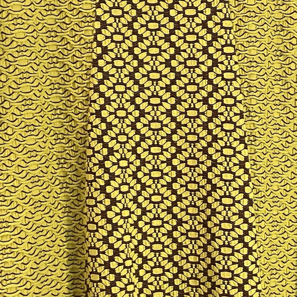 Ali Miles Women Size PL Green Brown Tunic Short Sleeves Pullover Chartreuse - Picture 6 of 9